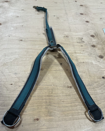 Western  Breast Collar  Green /Fleece ( missing brest collar keepers )