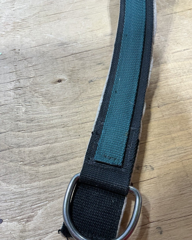 Western  Breast Collar  Green /Fleece ( missing brest collar keepers )