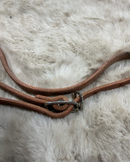 Chin Strap Brown Leather Western Raw Hide
