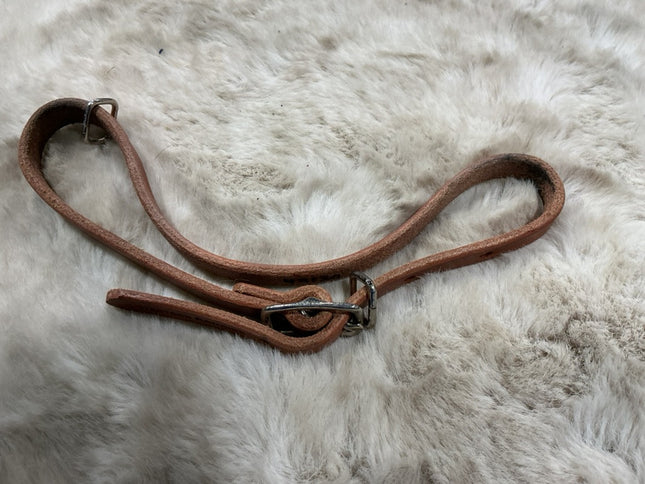 Chin Strap Brown Leather Western Raw Hide