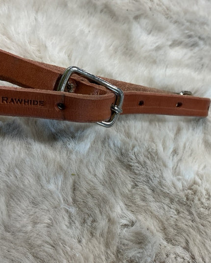 Chin Strap Brown Leather Western Raw Hide