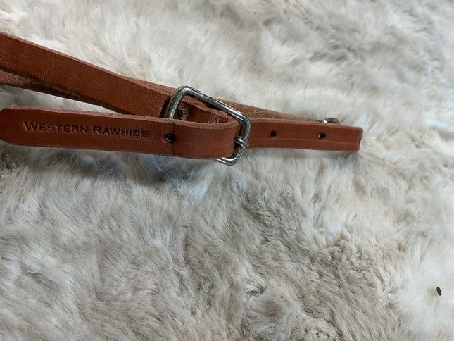 Chin Strap Brown Leather Western Raw Hide