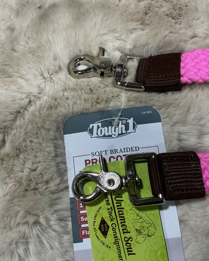 Western Reins FLAT ROPING COTTON *NEW*PINK