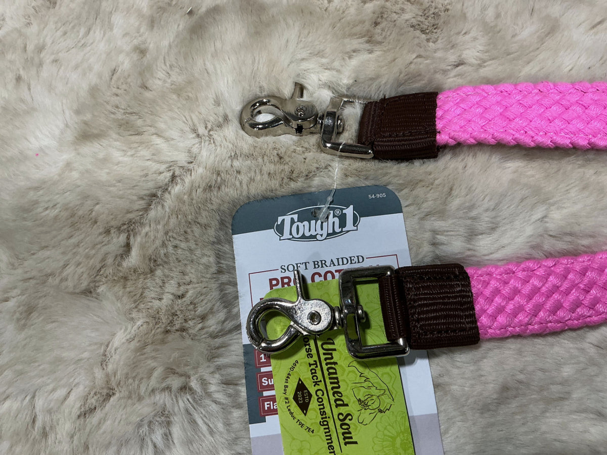Western Reins FLAT ROPING COTTON *NEW*PINK