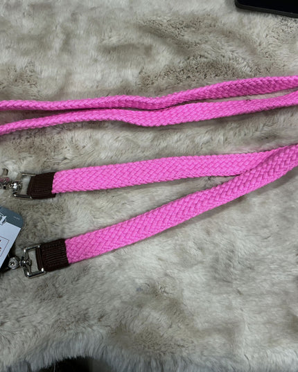 Western Reins FLAT ROPING COTTON *NEW*PINK