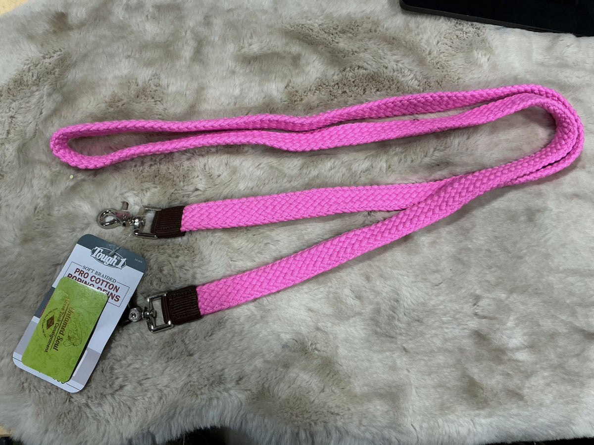 Western Reins FLAT ROPING COTTON *NEW*PINK