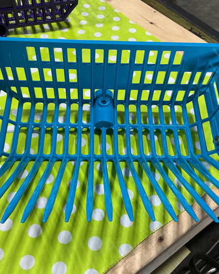 Plastic Shaving Fork BASKET Head: Teal (