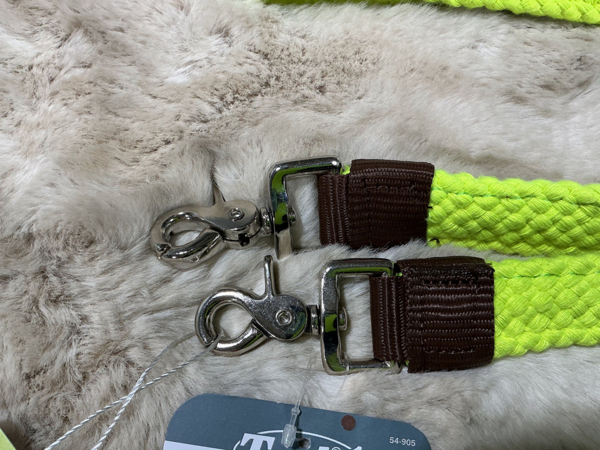 Western Reins FLAT ROPING COTTON *NEW*Lime Green