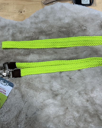Western Reins FLAT ROPING COTTON *NEW*Lime Green
