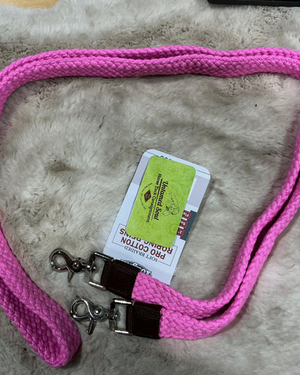 Western Reins FLAT ROPING COTTON *NEW*PINK