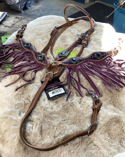 Western Mini Headstall & Breast Collar Purple *NEW*