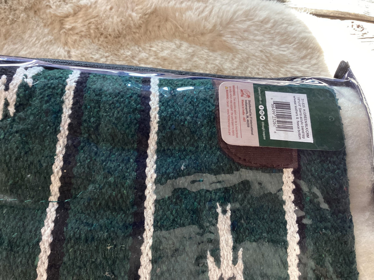 Western Saddle Pad 19X19 Green*NEW*