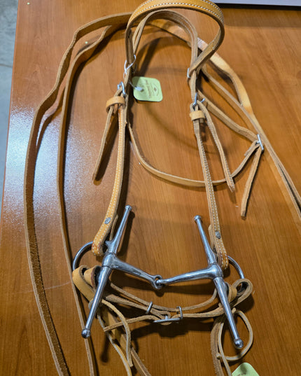 Western Headstall  Bit & Reins Light Tan