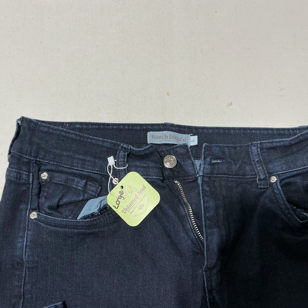 Jeans – Ranch Dress'n Wide Leg, Dark Wash, Large (8–10) | New without Tags