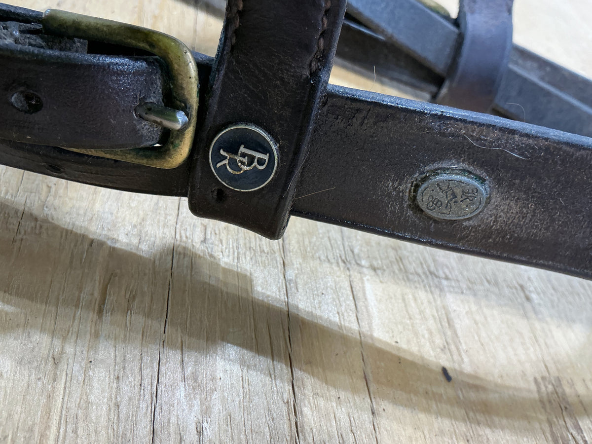 English Bridle Leather decorative brow band