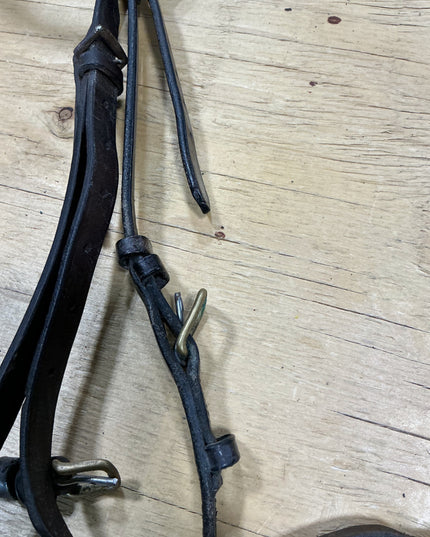 English Bridle Leather decorative brow band