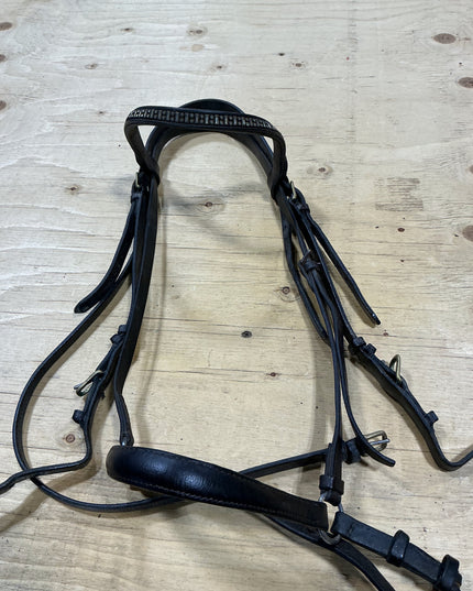 English Bridle Leather decorative brow band