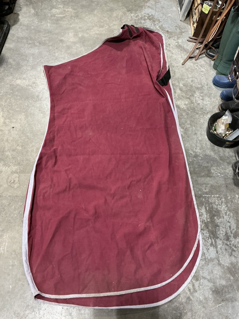 Stable Sheet 72" Burgundy holes see photo