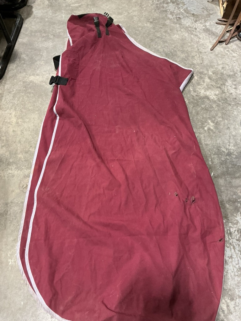 Stable Sheet 72" Burgundy holes see photo