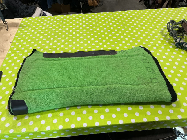 Western Saddle Pad Fleece Bottom 32X34 Green