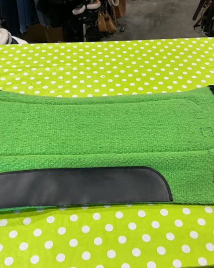 Western Saddle Pad Fleece Bottom 32X34 Green