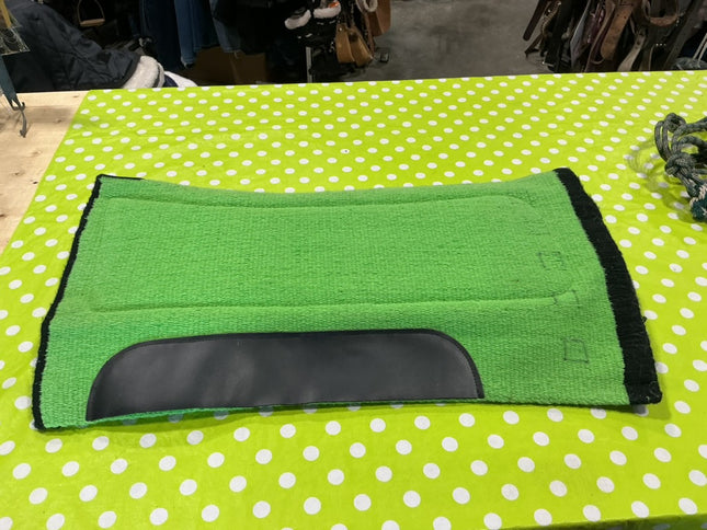Western Saddle Pad Fleece Bottom 32X34 Green