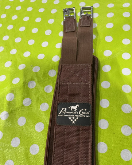 English Girth  Professional choice 50" Brown Fabric elastic ends like new