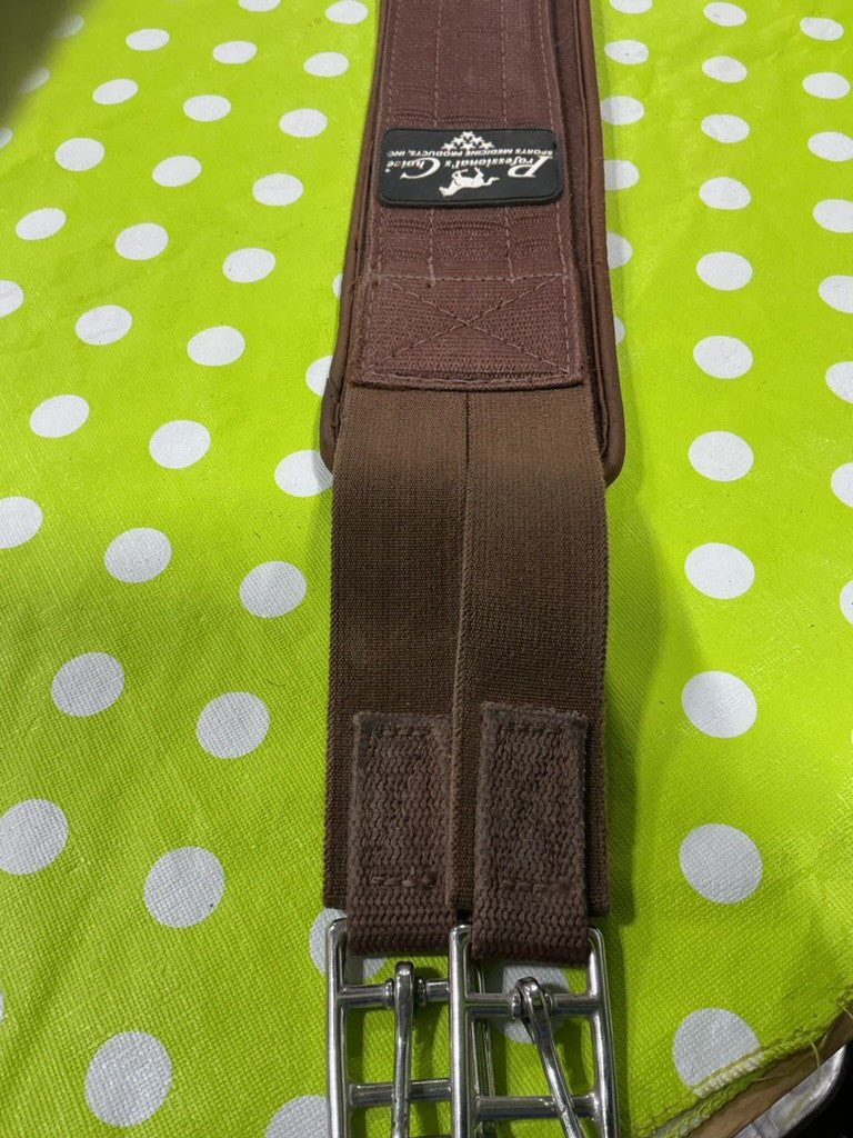 English Girth  Professional choice 50" Brown Fabric elastic ends like new