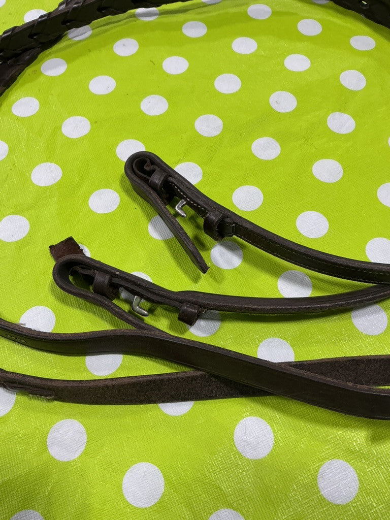 English Reins Braided leather brown