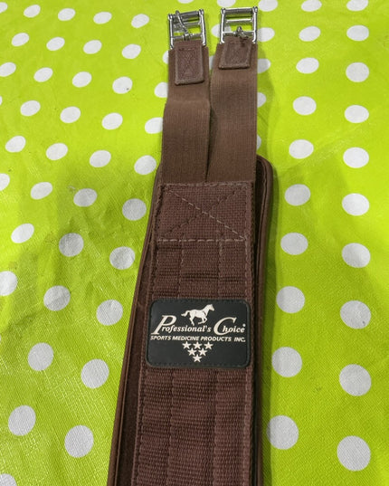 English Girth  Professional choice 50" Brown Fabric elastic ends like new