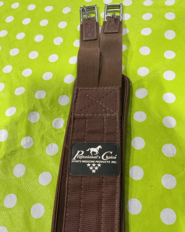 English Girth  Professional choice 50" Brown Fabric elastic ends like new
