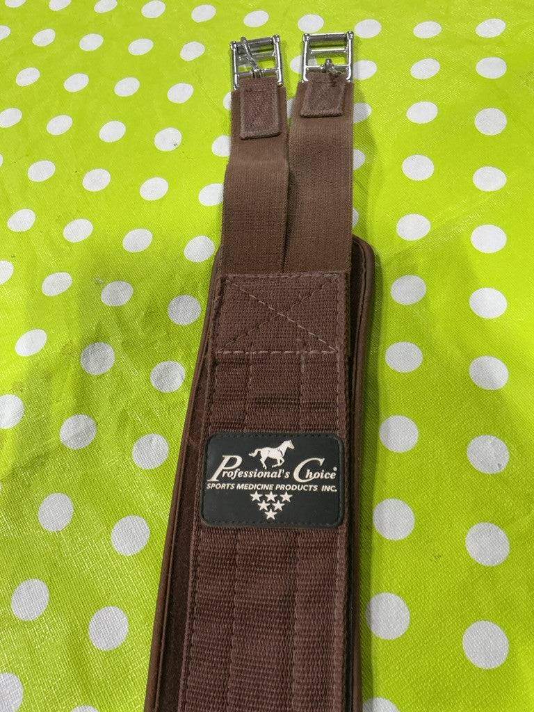 English Girth  Professional choice 50" Brown Fabric elastic ends like new