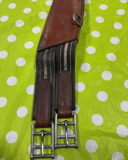 English Girth  54" Elastic Ends Leather Brown