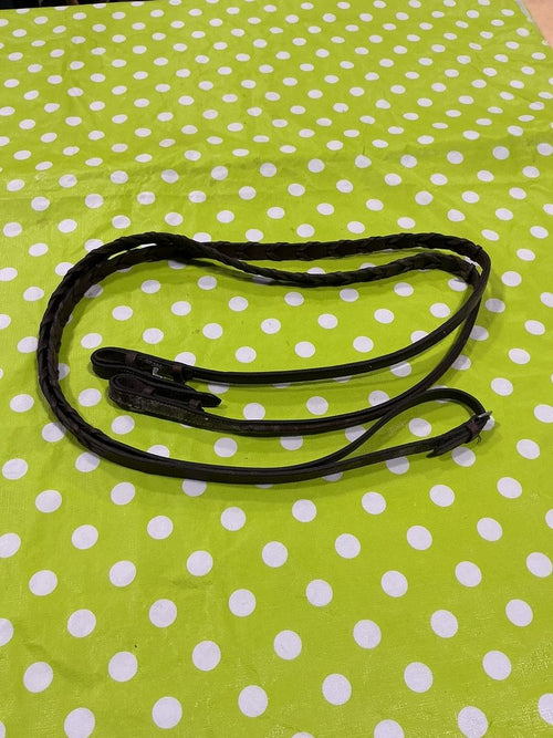 English Reins – Braided, Brown Leather (A) | Used
