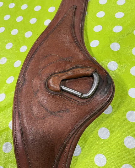 English Girth  54" Elastic Ends Leather Brown