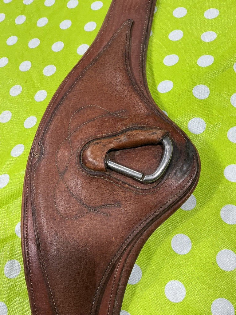 English Girth  54" Elastic Ends Leather Brown