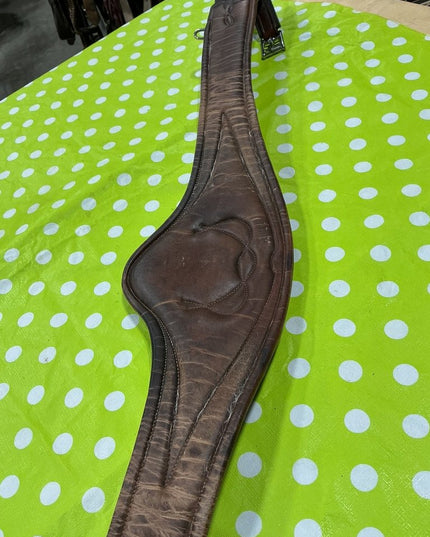 English Girth  54" Elastic Ends Leather Brown