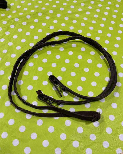 English Reins Braided leather brown