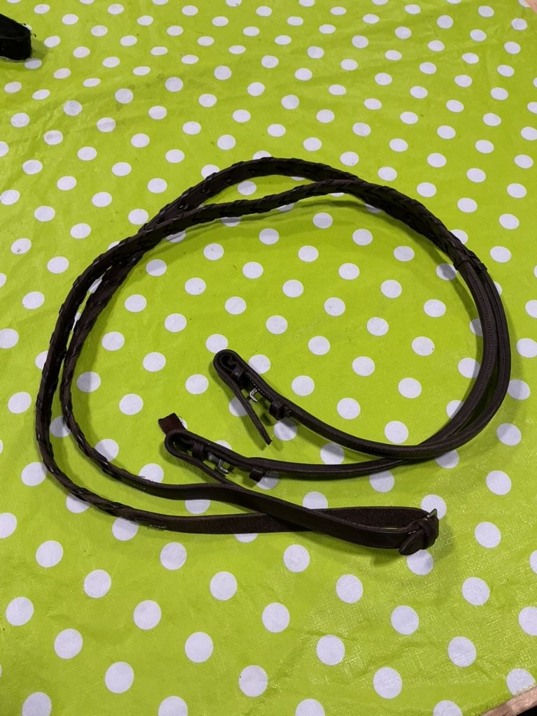 English Reins Braided leather brown