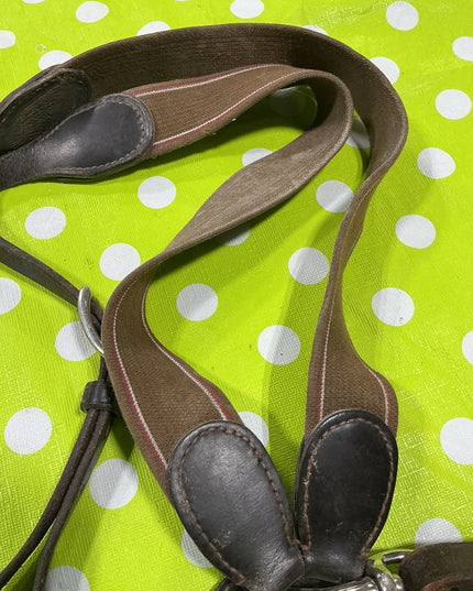 English Breast Collar Leather Brown elastic