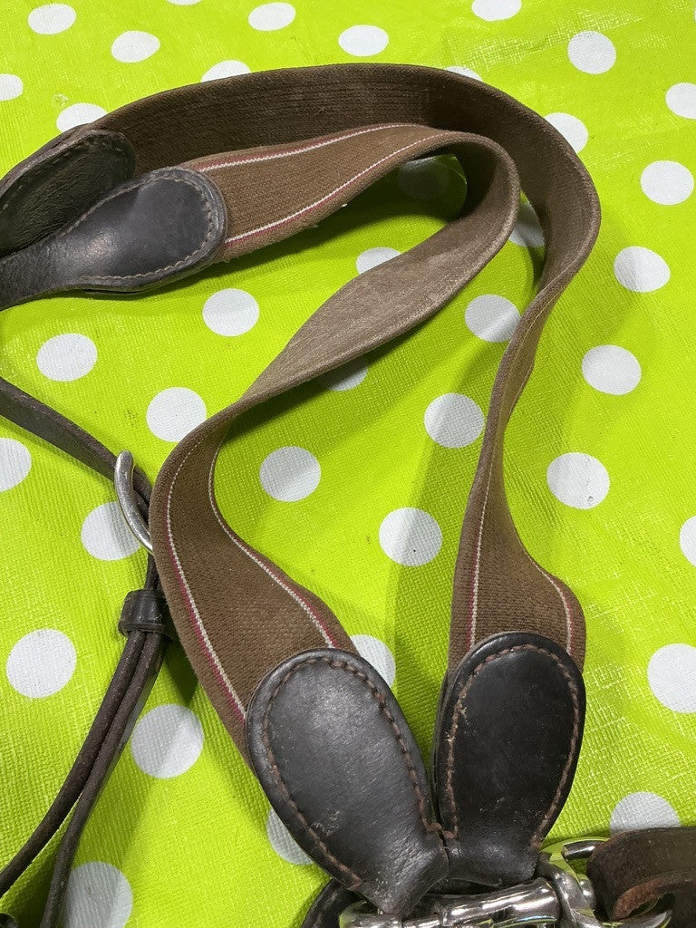 English Breast Collar Leather Brown elastic