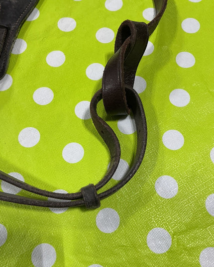 English Breast Collar Leather Brown elastic