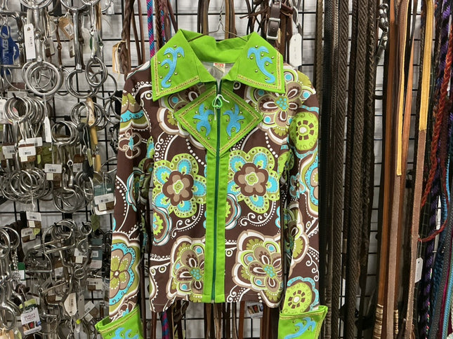 Western Shirt ShowGreen/Brown/Blue Size Small