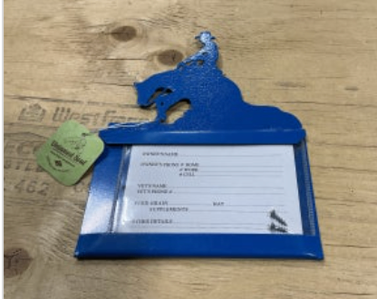 Metal Stall Signs Blue 