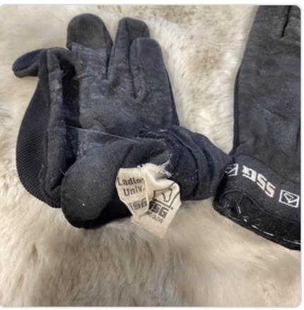 Gloves Black Riding Womens