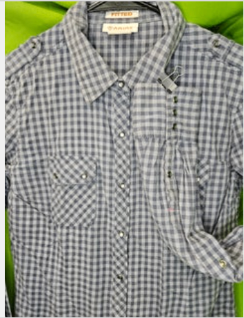 Western Shirt Ariat Dark& Light Grey M