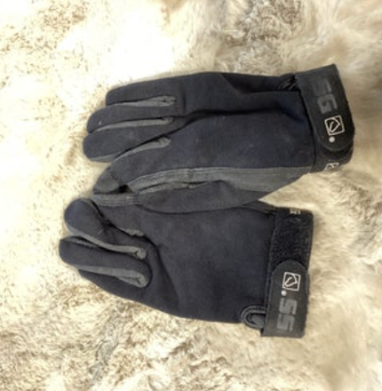 Gloves Black Riding Womens