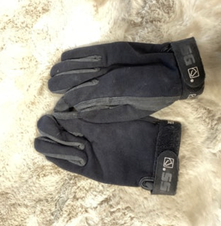 Gloves Black Riding Womens