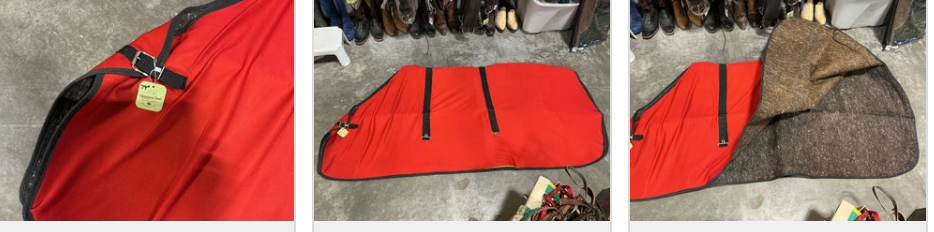 Stable Sheet Red 74" Lined