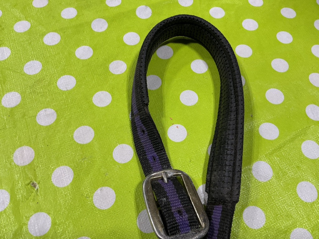 Halter Nylon Purple/Black Horse Size